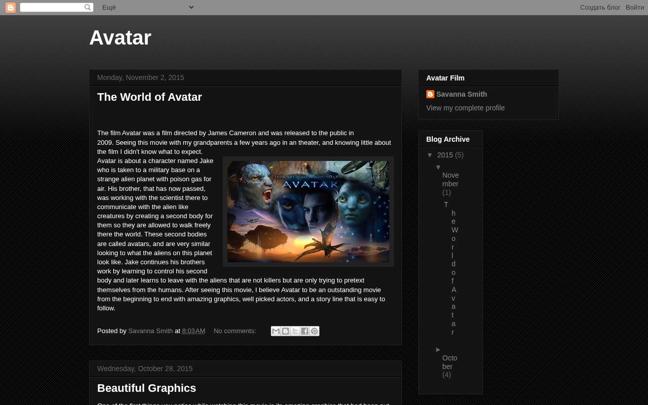 Главная страница: James Cameron's Avatar 2 and 3