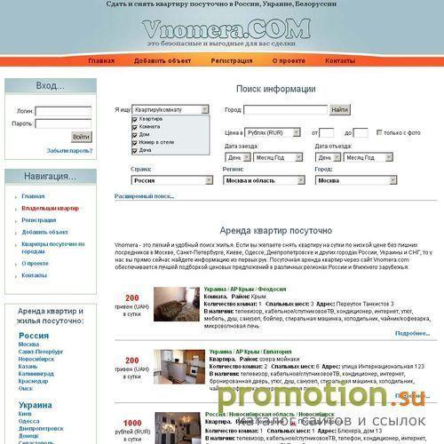 Архивное изображение: Квартира на сутки - Vnomera.com