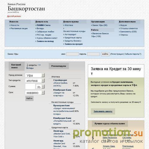 Архивное изображение: Банки Уфы - всё о кредитах, депозитах в банках Уфы