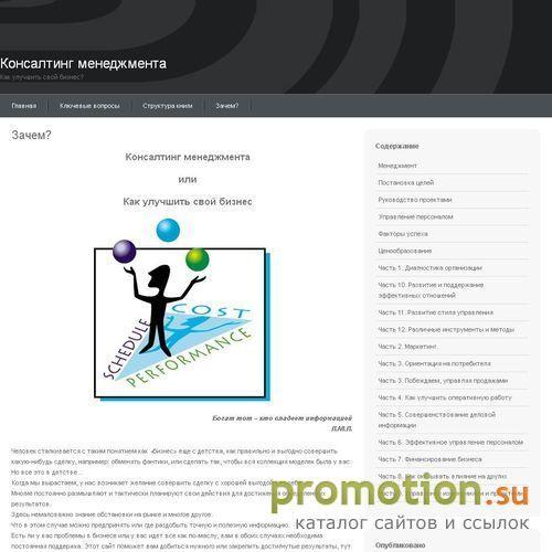 Архивное изображение: Сайт о консалтинге менеджмента
