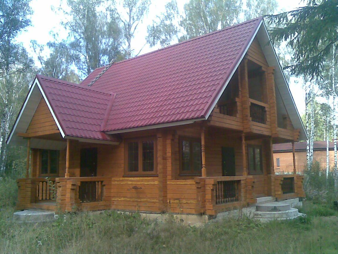 Архивное изображение: строительство деревянных домов