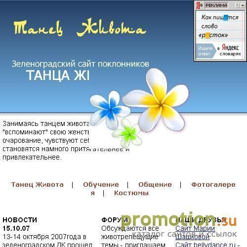 Архивное изображение: Зеленоградский сайт поклонников Танца Живота