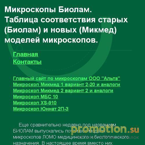 Архивное изображение: Микроскопы Биолам