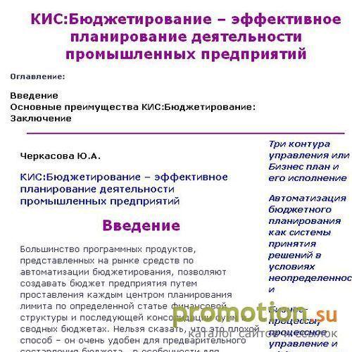 Архивное изображение: КИС: Бюджетирование – теория и практика