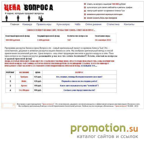 Архивное изображение: Цена Вопроса