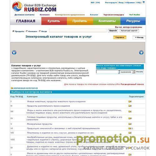 Архивное изображение: Электронный каталог товаров и услуг Rusbiz .ru